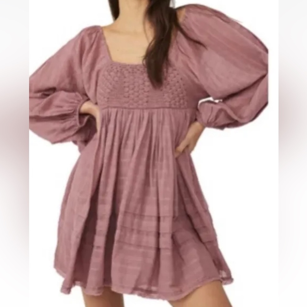 Free People Ari Mini Babydoll Dress Dried Current Size XS